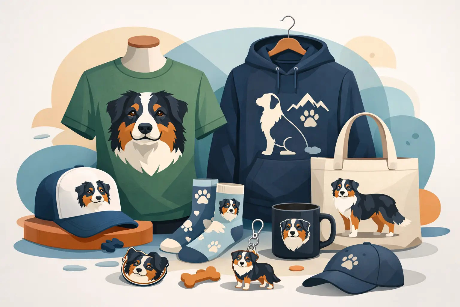 12 Australian Shepherd Themed Apparel Ideas