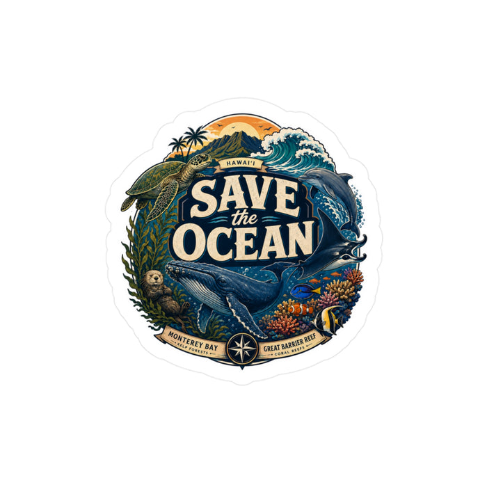 Save the Ocean Sticker — Save the Earth Collection