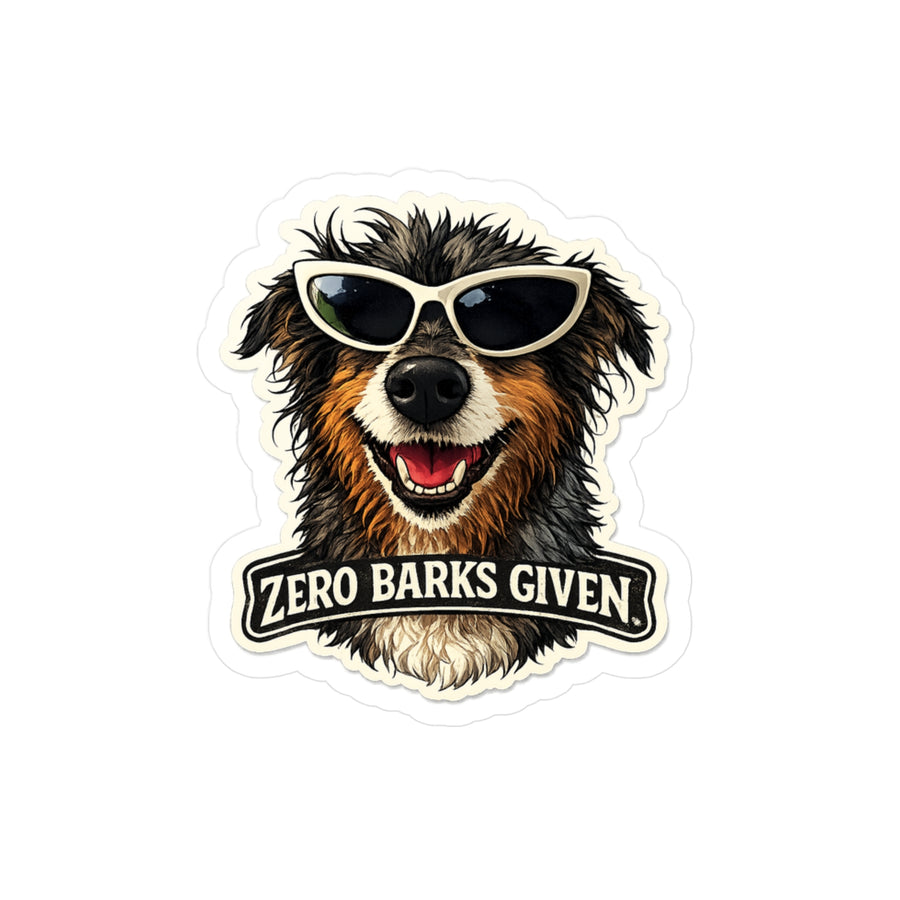 Aussie Zero Barks Given Sticker — Luna Collection