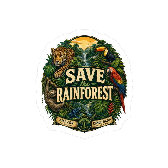Save the Rainforest Sticker — Save the Earth Collection