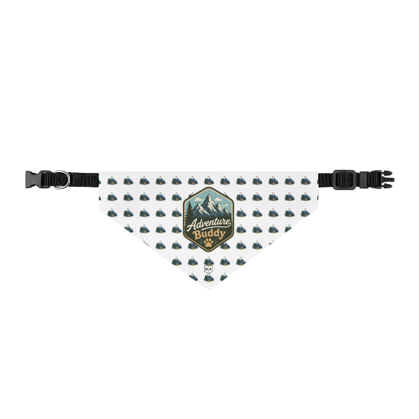 Adventure Buddy Clip-On Pet Bandana — Mountain Patch Dog & Cat Collar Accessory