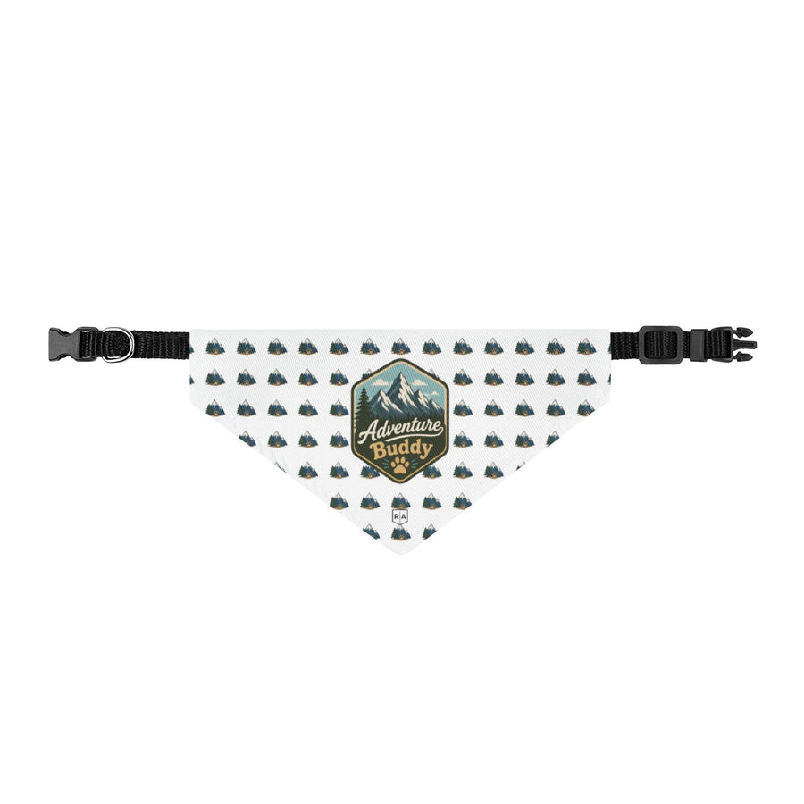 Adventure Buddy Clip-On Pet Bandana — Mountain Patch Dog & Cat Collar Accessory