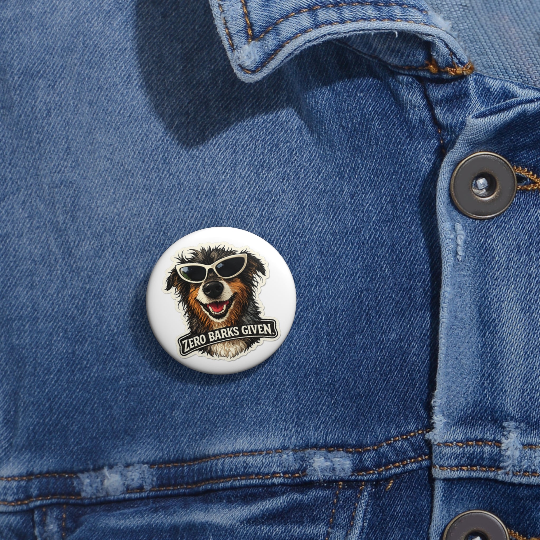 Aussie Zero Barks Given Pin Button — Luna Collection