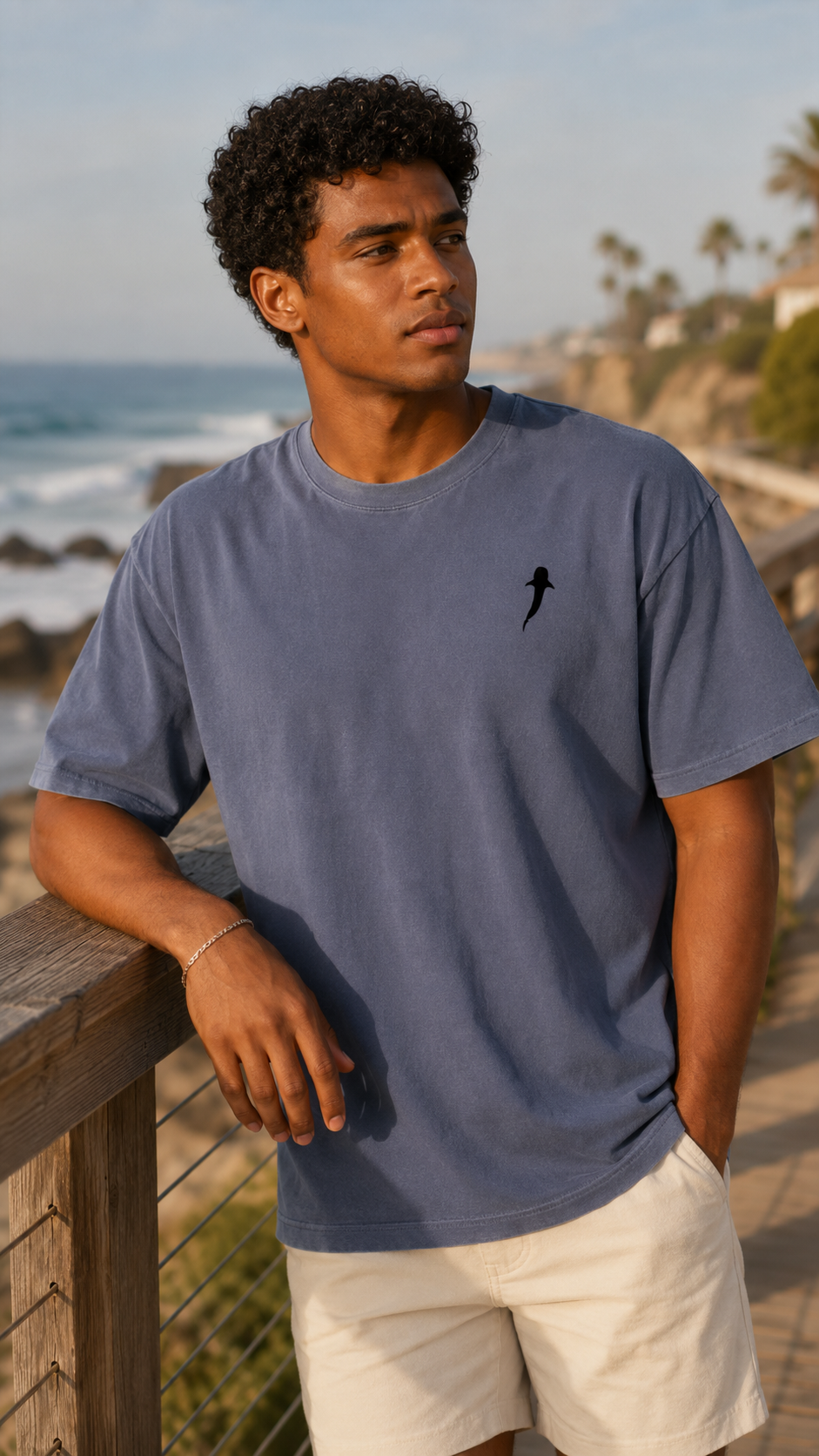 Vintage Washed Oversized Cotton T-Shirt - Whale Shark