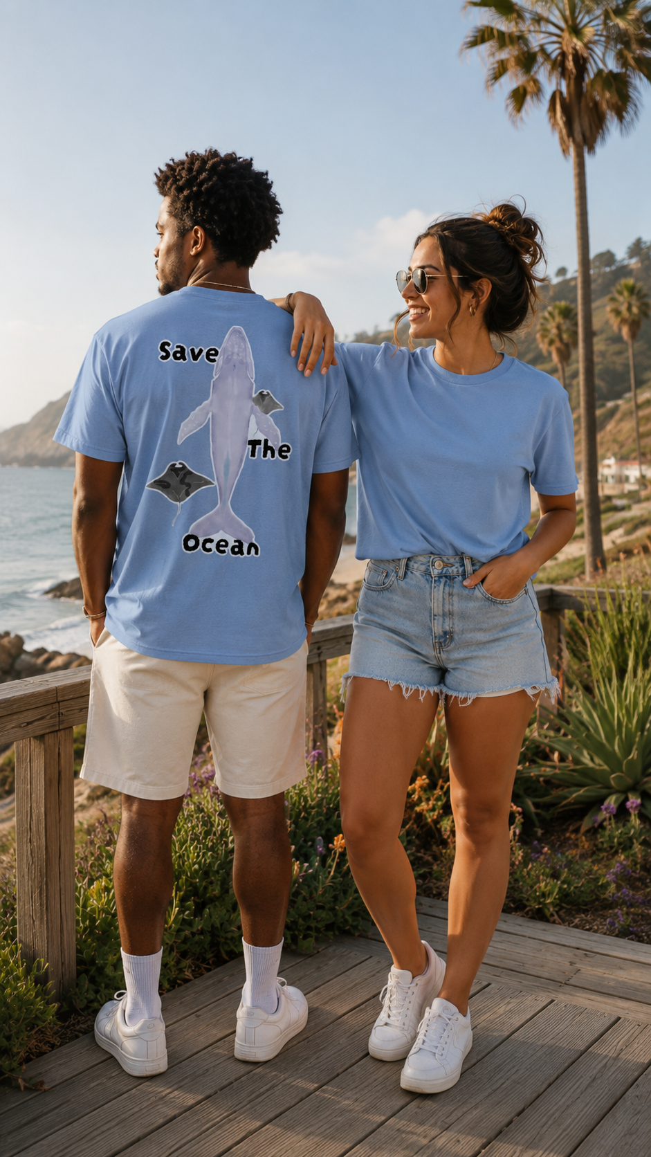 Save the Ocean T-Shirt — Hand Drawn Design — Save the Earth Collection