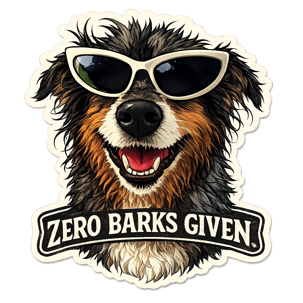 Aussie Zero Barks Given Sticker — Digital Download — Luna Collection