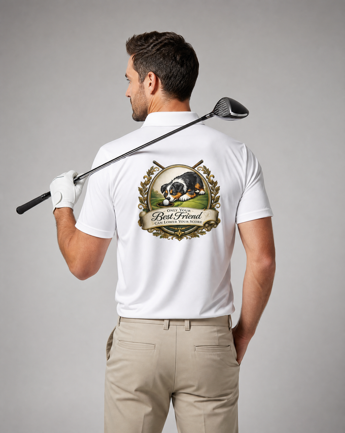 Men's Polo Shirt – "Only Your Best Friend Can Lower Your Score" – Golf Collection