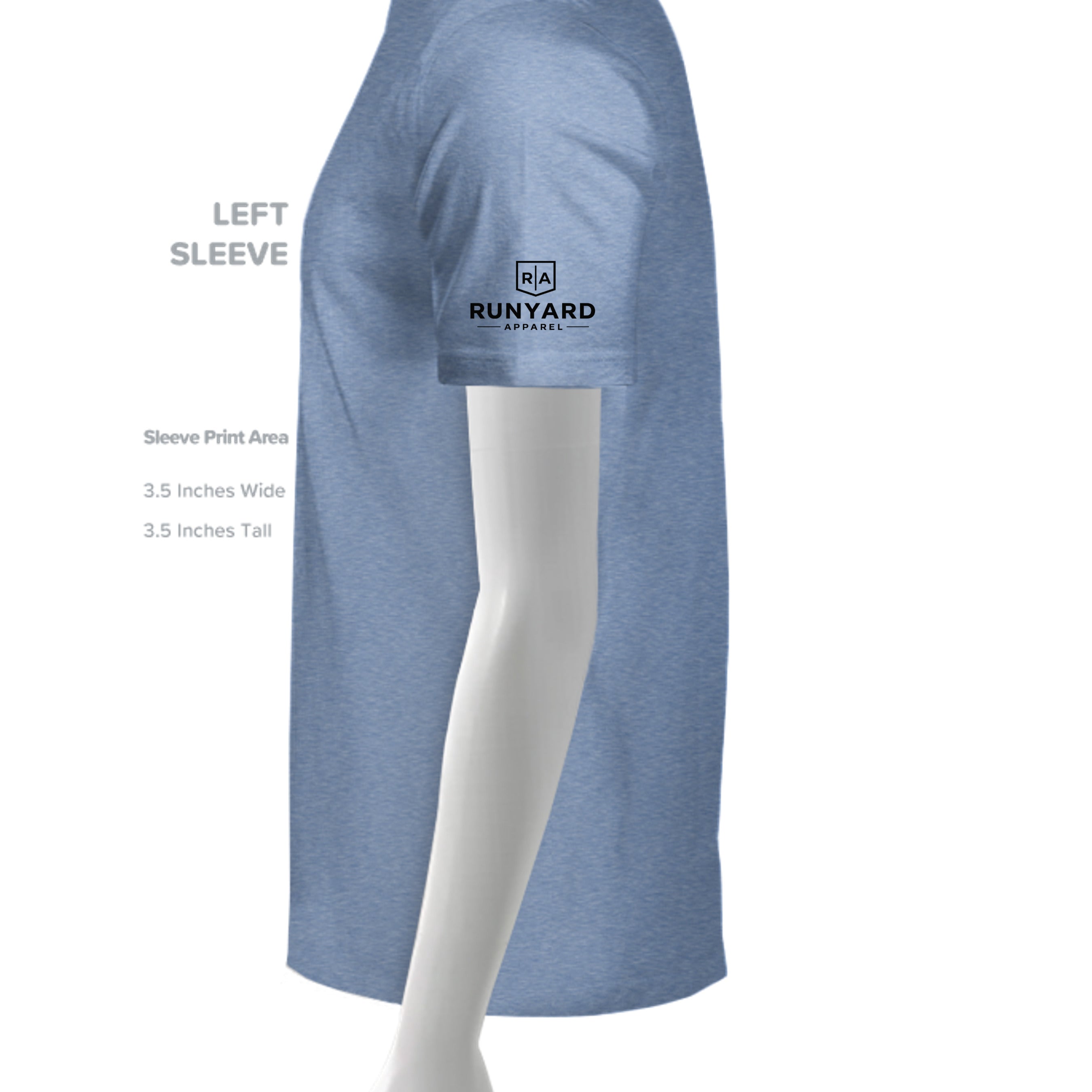 Solid Blue Triblend - 3413C - SLEEVE_LEFT